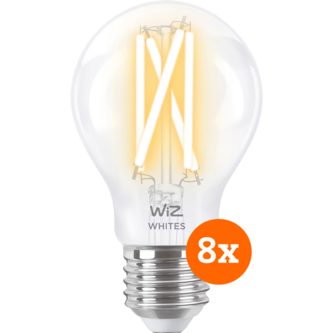 WiZ Smart Filament lamp Standaard 8-pack - Warm tot Koelwit Licht - E27