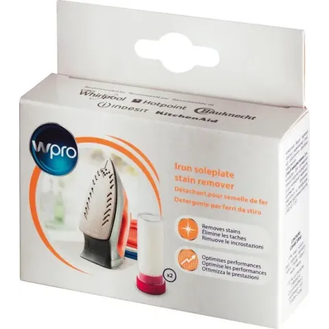 Wpro IRO002 vlekkenverwijderaarstick voor strijkijzerzool - 2 stuks