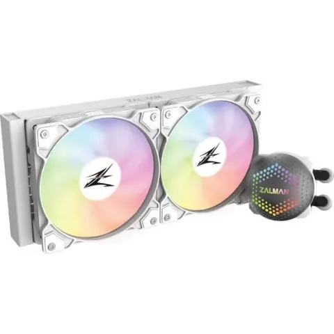 Zalman ALPHA24 (White), CPU Liquid Cooler 240mm Radiator (2 x 120 mm Fan), ARGB pump, Dual Blade