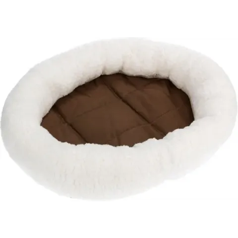 Zooplus Knuffelbed Fluffy 2in1 - Wit/Bruin
