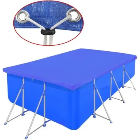 Zwembadhoes PE Rechthoek 400 x 207 cm (Blauw)