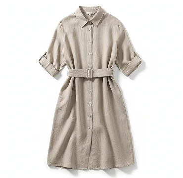 Classic Linen Shirt Dress