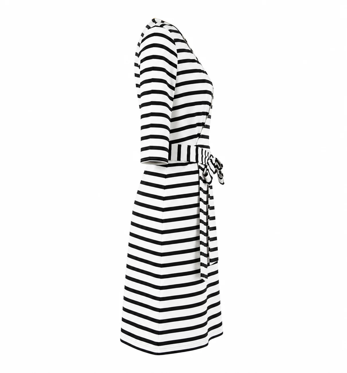 Classic Striped Wrap Dress thumbnail 2