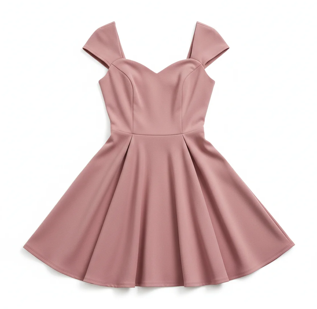 Elegant Sweetheart Neck Fit & Flare Mini Dress