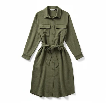 Classic Belted Shirt Dress