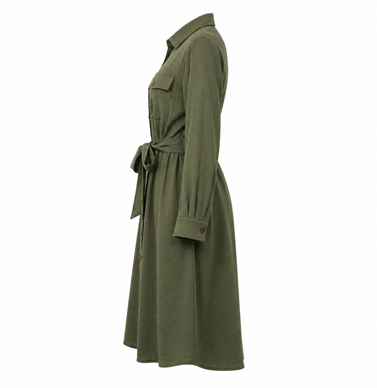 Classic Belted Shirt Dress thumbnail 3