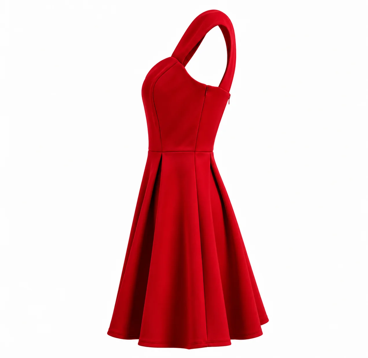 Elegant Sweetheart Neck Fit & Flare Mini Dress thumbnail 3