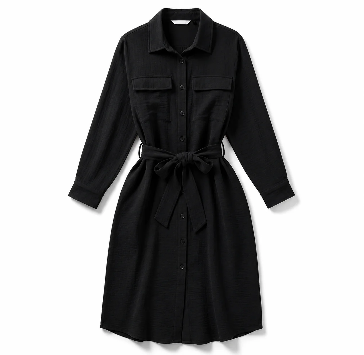 Classic Belted Shirt Dress thumbnail 5