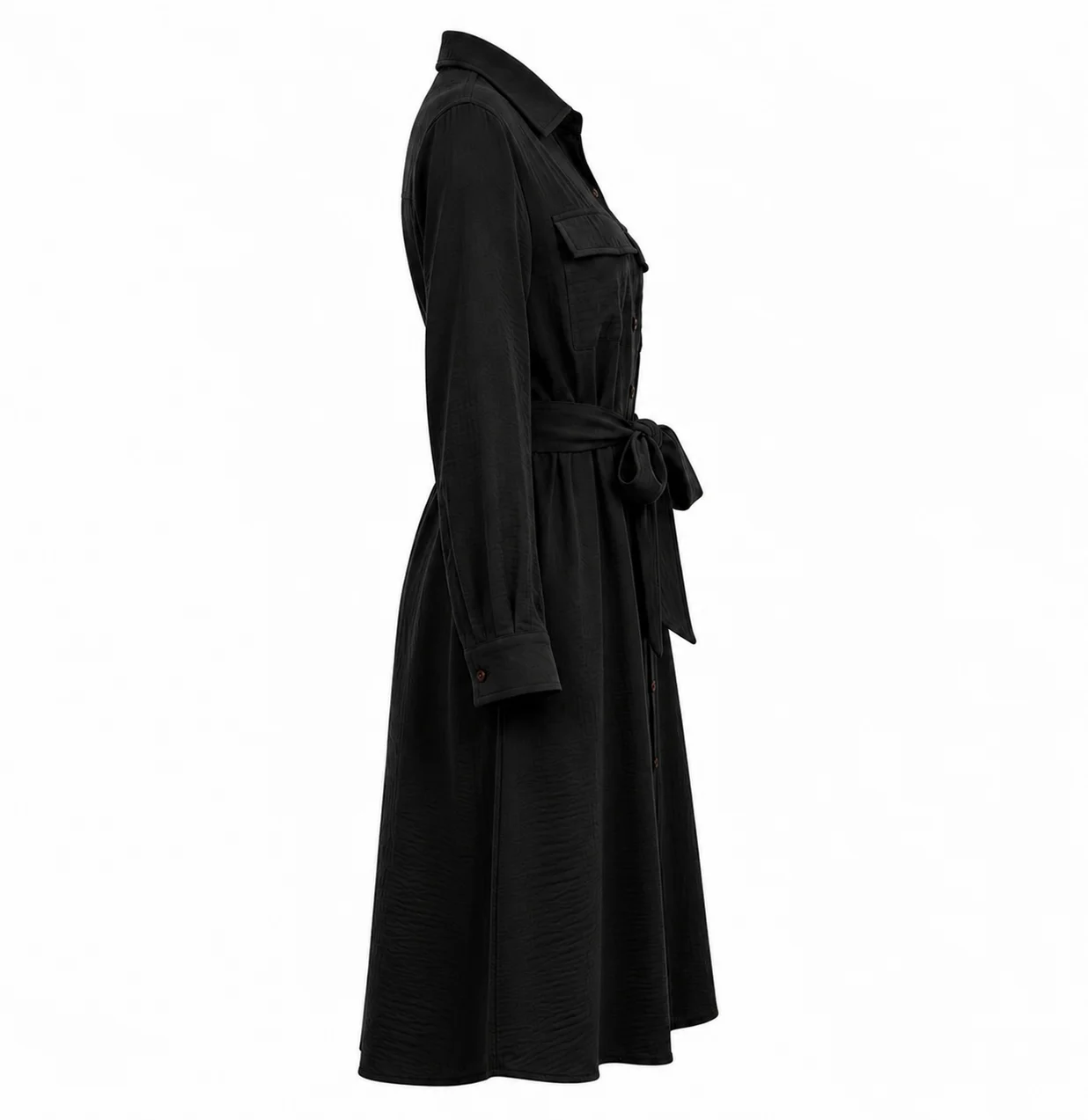 Classic Belted Shirt Dress thumbnail 6