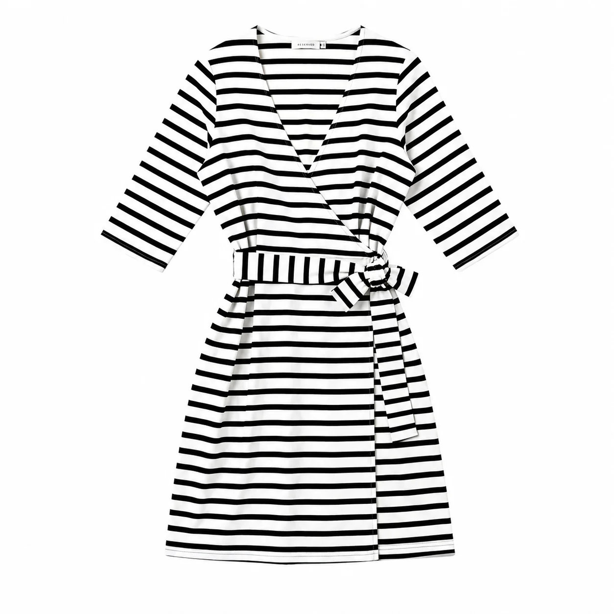 Classic Striped Wrap Dress