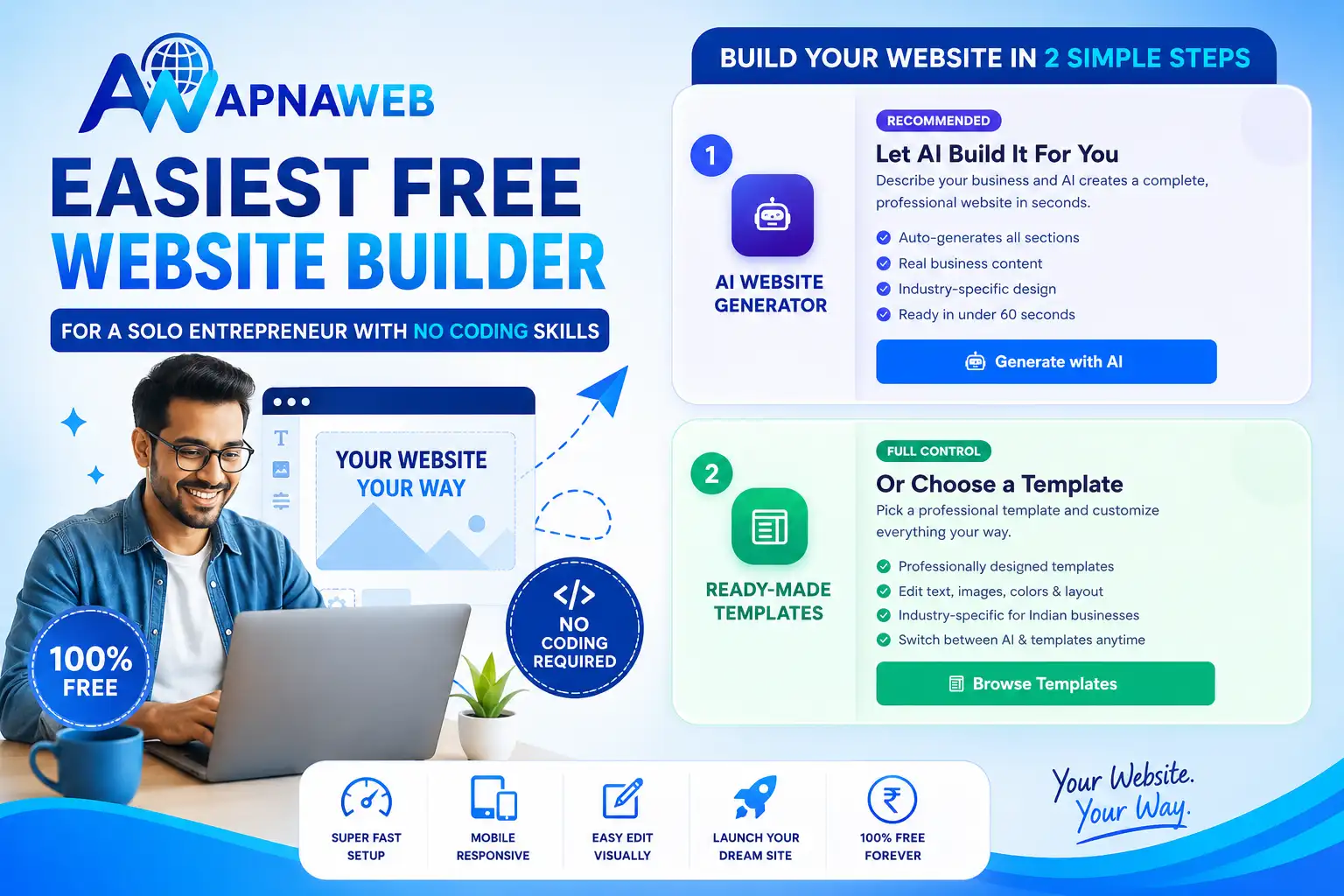 How to Build a Professional Business Website for Free From Scratch