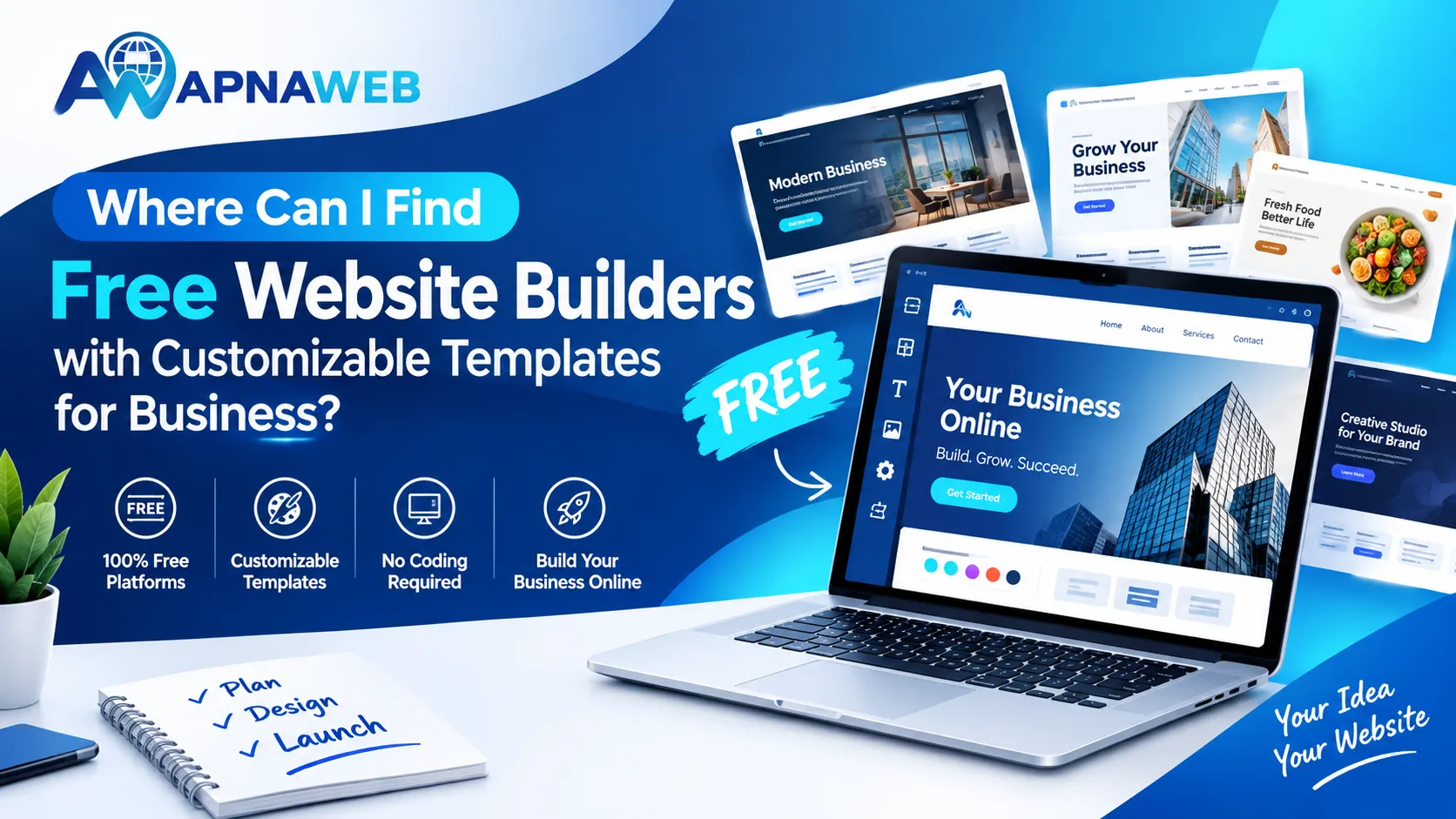 Where Can I Find Free Website Builders with Customizable Templates for Business?