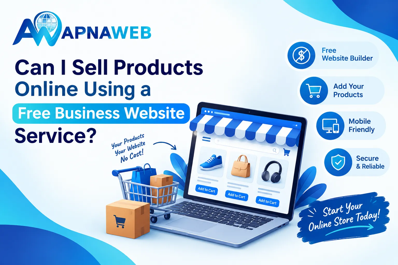 Can I Sell Products Online Using a Free Business Website Service?