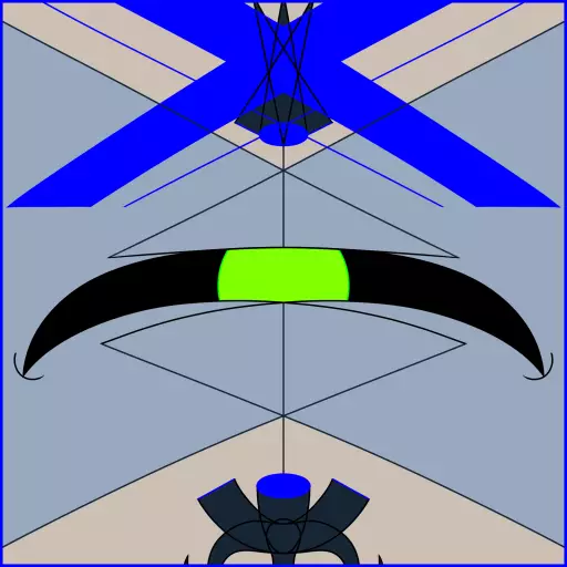 Blue Sigil Creature Concept Render and Also an Icon and 2 Sketches