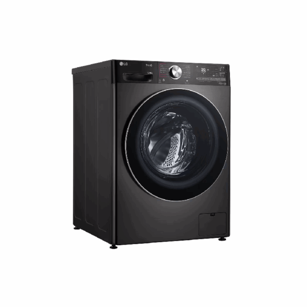 LG Washing Machine 12kg & 8kg Washer & Dryer, Front Load, AI DD, Steam, Chrome Rim, Glass Door, Smart Diagnosis, ThinQ Wi-Fi, Turbo Wash F4V9BDP2EE