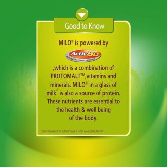 Nestle Milo Chocolate Milk Powder Active-Go, Low GI, Source of Protein, 8 Vitamins & Minerals, 10g Sachet (Pack of 12)