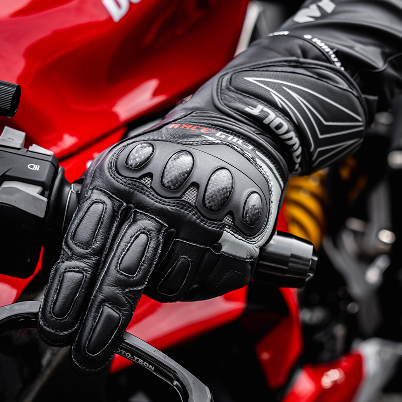 Motowolf Long Leather Gloves