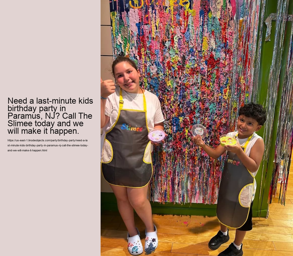 Need a last-minute kids birthday party in Paramus, NJ? Call The Slimee today and we will make it happen.