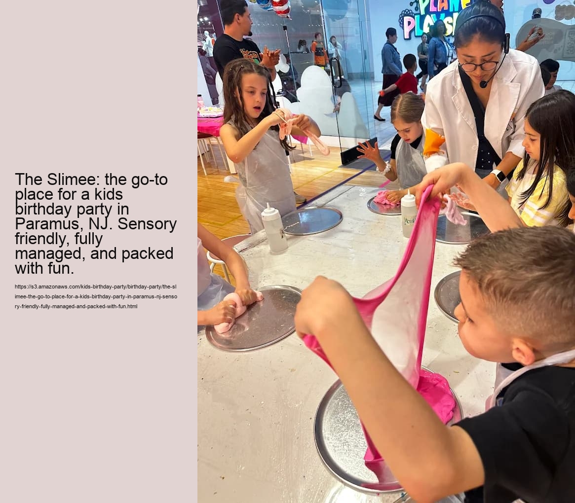 The Slimee: the go-to place for a kids birthday party in Paramus, NJ. Sensory friendly, fully managed, and packed with fun.