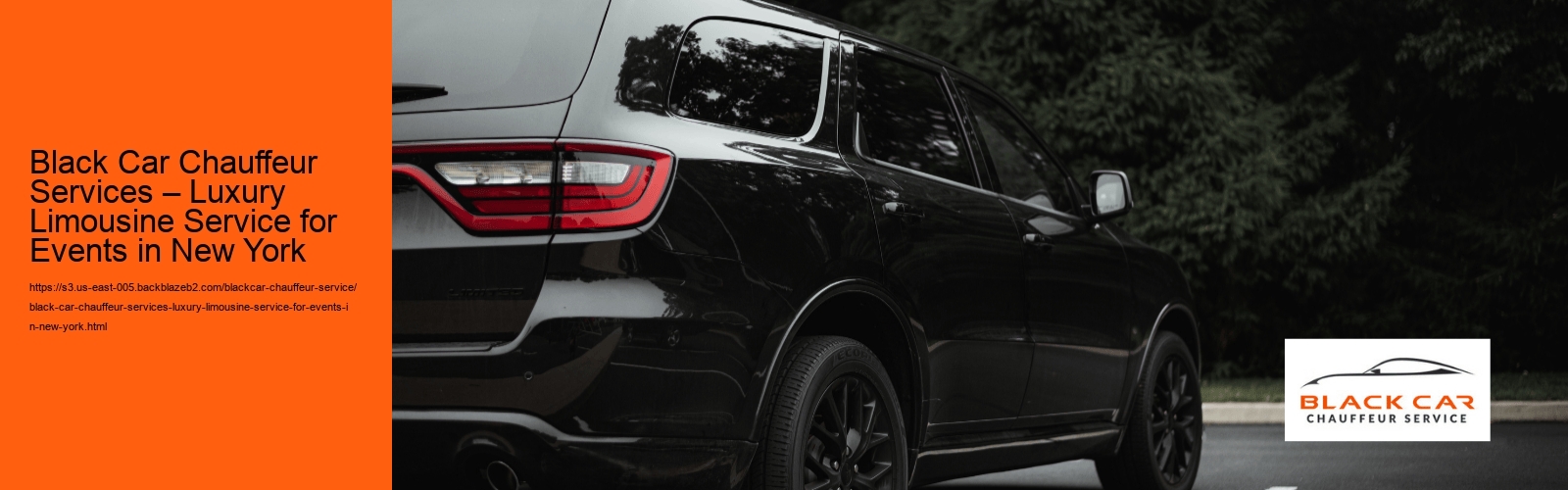Black Car Chauffeur Services – Luxury Limousine Service for Events in New York