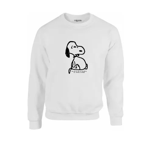 SNOOPY HINCHAO - Polerón//White