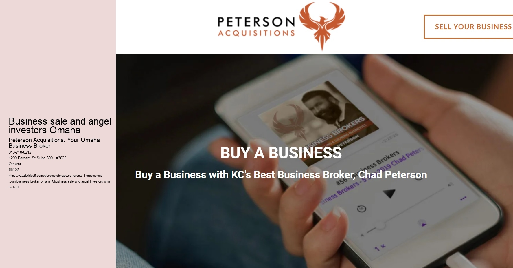 Business sale and angel investors Omaha