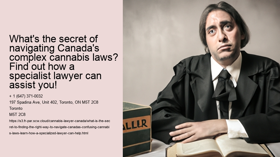 What is the secret to finding the right way to navigate Canada's confusing cannabis laws? Learn How a specialized lawyer can help!
