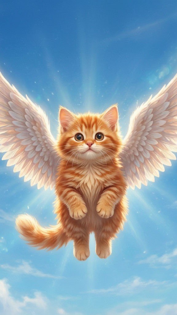 Кот стал ангелом. 👼