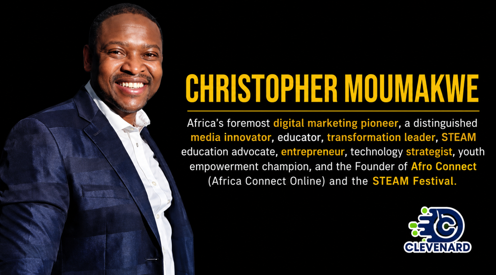 Clevenard to Honour Christopher Moumakwe at the Clevenard Open Project 2026 – 5th Edition and Clevenard Global Awards – 3rd Edition in Alicante, Spain