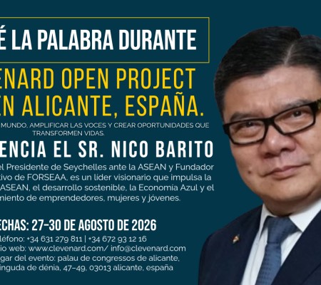 Su Excelencia el Sr. Nico Barito encabezará el Clevenard Open Project 2026 en Alicante, España