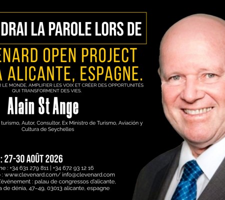 Alain St Ange prononcera le discours principal lors du Clevenard Open Project 2026 – Alicante, Espagne