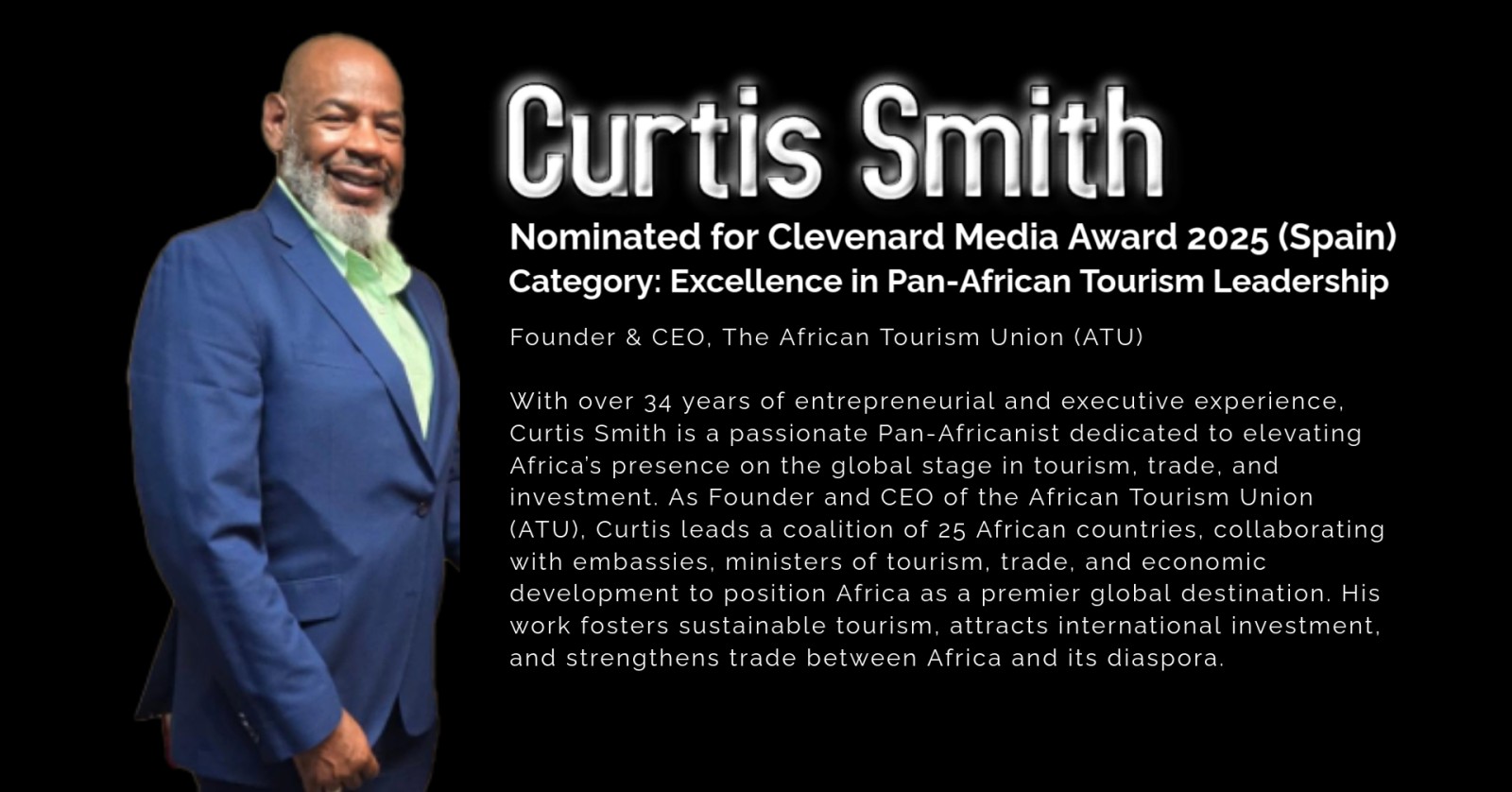 Curtis Smith Nominated for Prestigious Clevenard Media Award 2025 in Palma de Mallorca, Spain