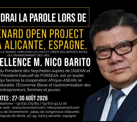Son Excellence M. Nico Barito ouvrira le Clevenard Open Project 2026 à Alicante, Espagne