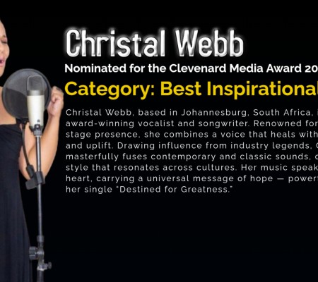 Christal Webb Nominated for the Clevenard Media Award 2026 – Best Inspirational Vocalist Category