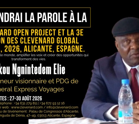 Clevenard rend hommage à Fokou Ngnintedem Elie lors du Clevenard Open Project 2026 et des Clevenard Global Awards à Alicante, Espagne
