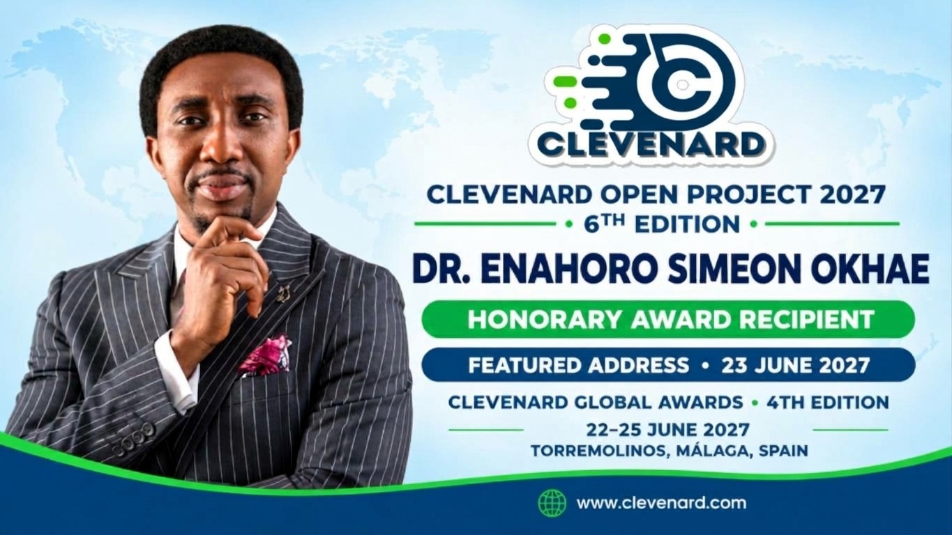 Clevenard to Honour Dr. Enahoro Simeon Okhae with a Prestigious Honorary Award at the 2027 Clevenard Global Awards in Spain