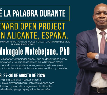 El Embajador Dr. Levy Mokogale Motebejane, PhD, ofrecerá la conferencia magistral y recibirá un prestigioso Premio Honorífico en el Clevenard Open Project 2026 en Alicante, España