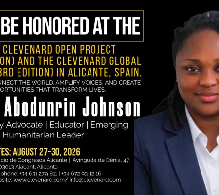Clevenard to Honour Grace Abodunrin Johnson at the 2026 Clevenard Open Project 5th Edition and Clevenard Global Awards – 3rd Edition in Alicante, Spain