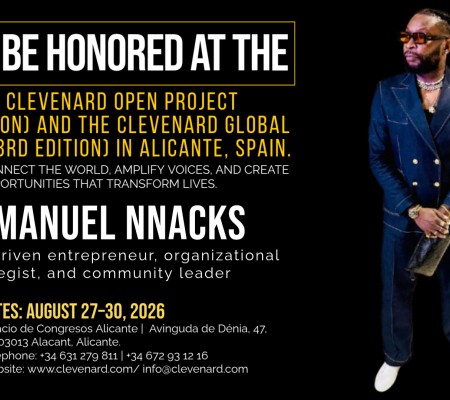Clevenard to Honour Emmanuel Nnacks at the 2026 Clevenard Open Project & Global Awards in Alicante, Spain