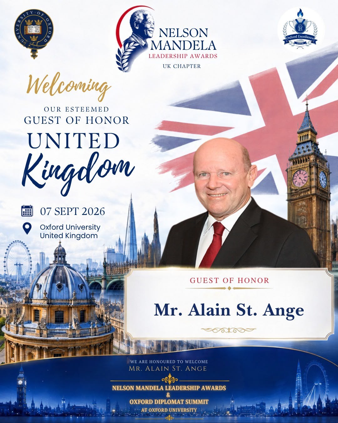 Seychelles Ambassador Dr. Alain St.Ange to Keynote Oxford Global Diplomat Summit