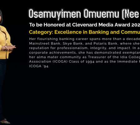 Osamuyimen Omuemu (Nee Omoruyi) to be Honored at Clevenard Media Award 2025