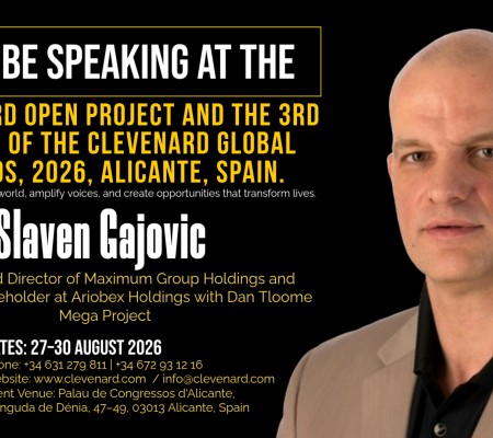 Clevenard to Honour Slaven Gajović at the 2026 Clevenard Open Project & Clevenard Global Awards – 3rd Edition in Alicante, Spain