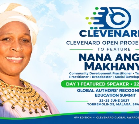 CLEVEnARD ANNOUNCES NANA ANGEL MAKHANYA AS A FEATURED SPEAKER AT THE 2027 CLEVEnARD OPEN PROJECT AND 4TH EDITION OF THE CLEVEnARD GLOBAL AWARDS IN TORREMOLINOS, MÁLAGA, SPAIN