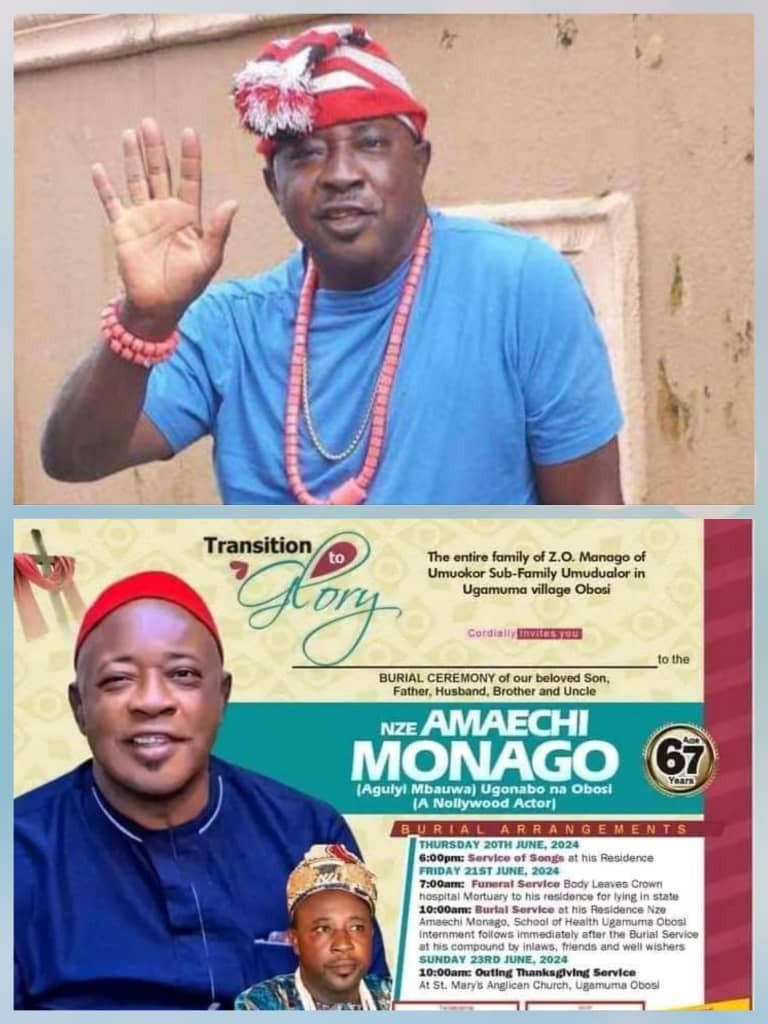 Family Announces Burial Date Of Nollywood Actor, Amaechi Muonago
