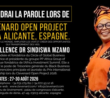Un Moment Historique Mondial : Son Excellence Dr Sindiswa Mzamo à l’Honneur du Clevenard Open Project 2026 à Alicante, Espagne