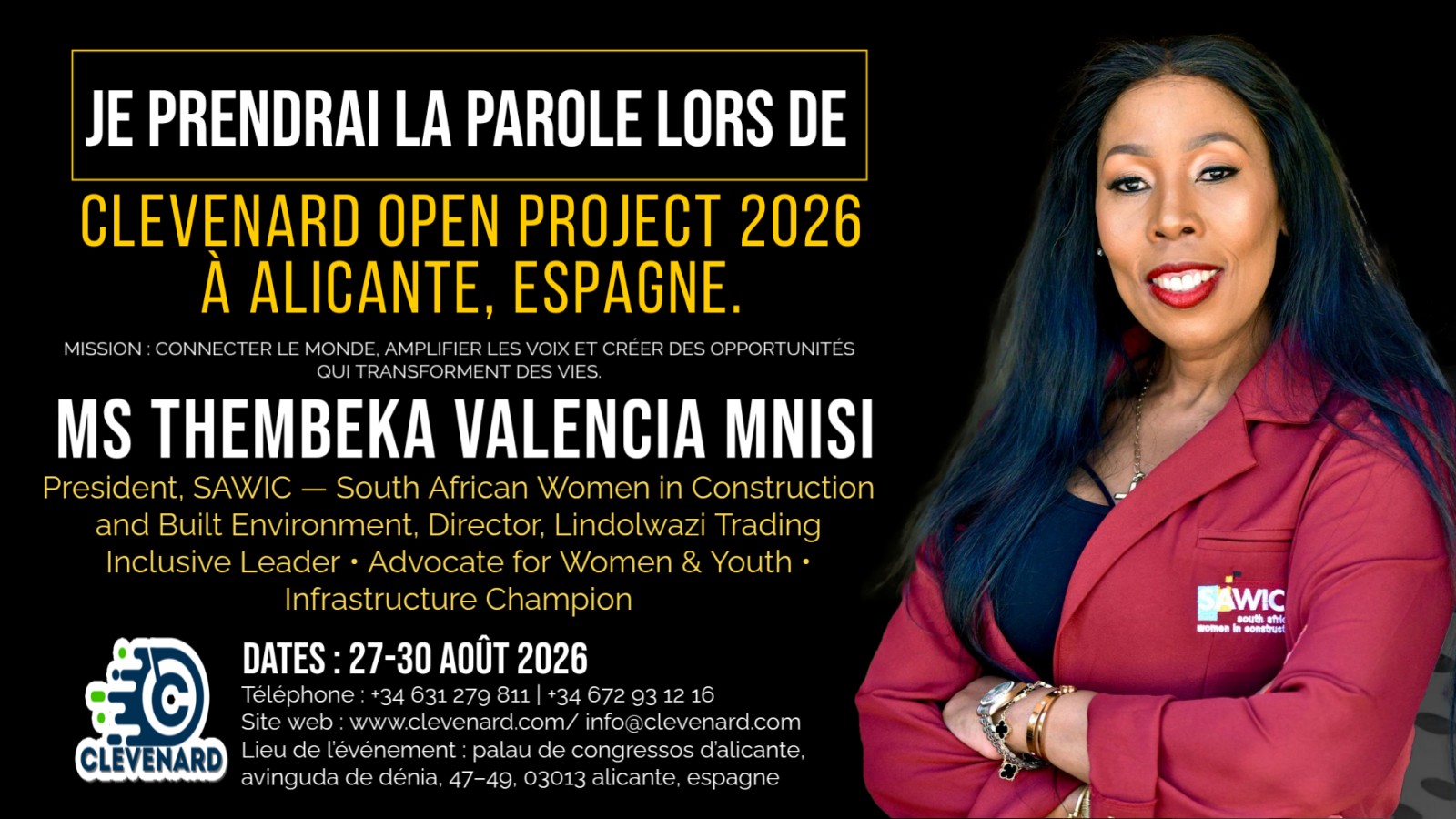 Clevenard to Honour Ms Thembeka Valencia Mnisi at the 2026 Clevenard Open Project & Clevenard Global Awards – 3rd Edition