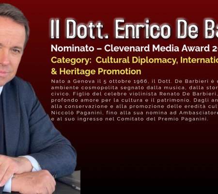 Il Dott. Enrico De Barbieri nominato al Clevenard Media Award 2025