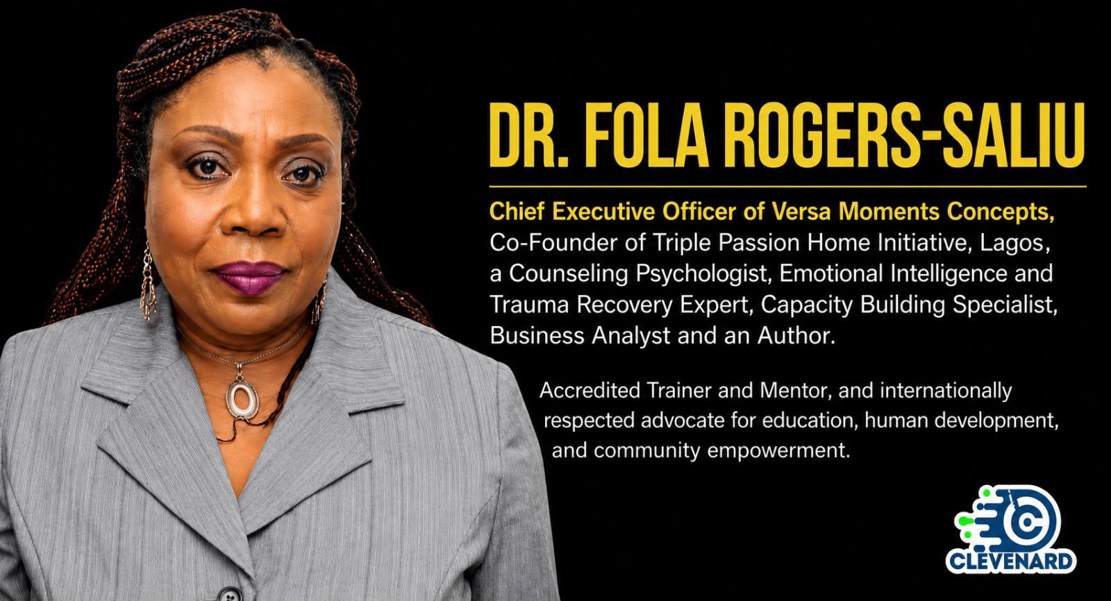 Clevenard to Honour Dr. Fola Rogers-Saliu at the Clevenard Open Project 2026 – 5th Edition and Clevenard Global Awards – 3rd Edition in Alicante, Spain