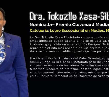 La Dra. Tokozile Xasa-Sibotoboto nominada al Clevenard Media Award 2025