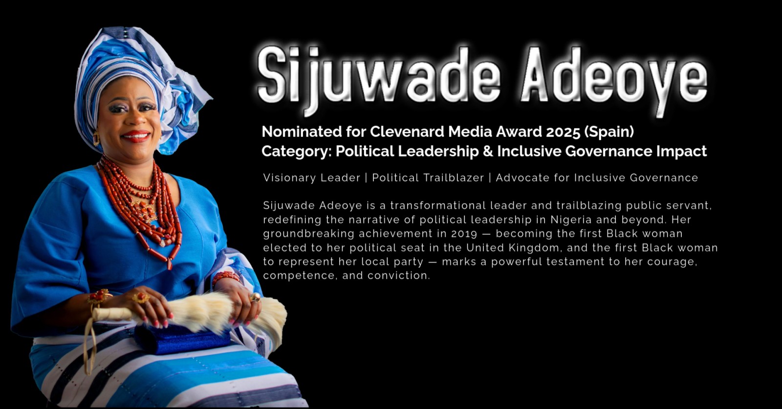 Sijuwade Adeoye Nominated for Clevenard Media Award 2025